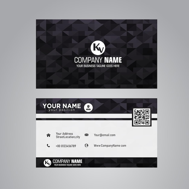 Modern abstract business visiting card design