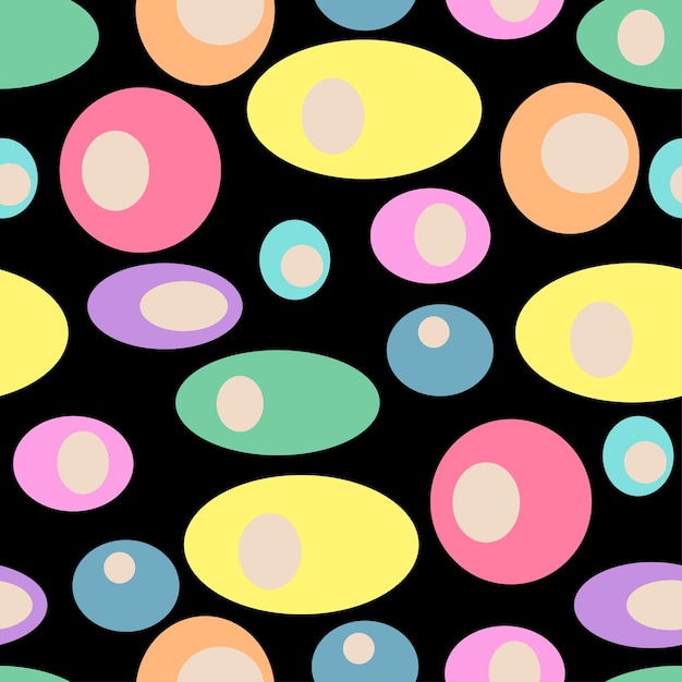 Modern Abstract Candy Colors Polka Dots Vector Background Pattern Seamless