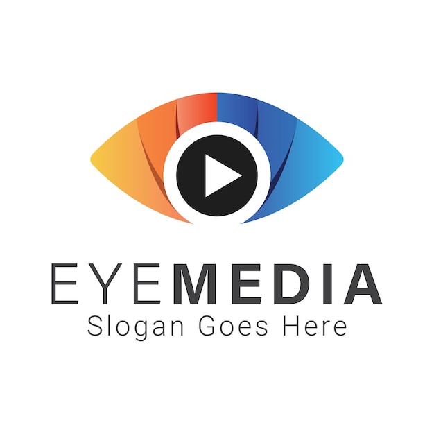 Modern Abstract Color Eye Media Logo Design Watch Eye Logo Play Media