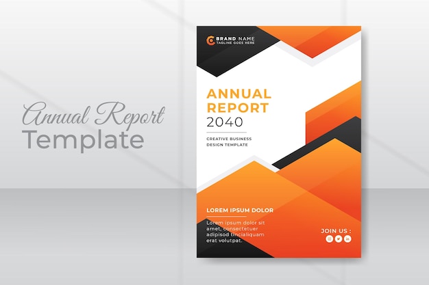 Modern abstract colorful business annual report cover template