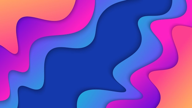 Modern Abstract Colorful Gradient Waves Background Design