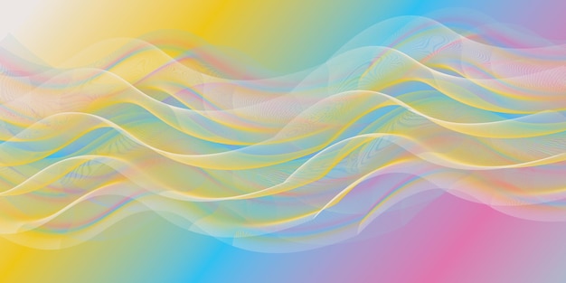 Vector modern abstract colorful wave shape background