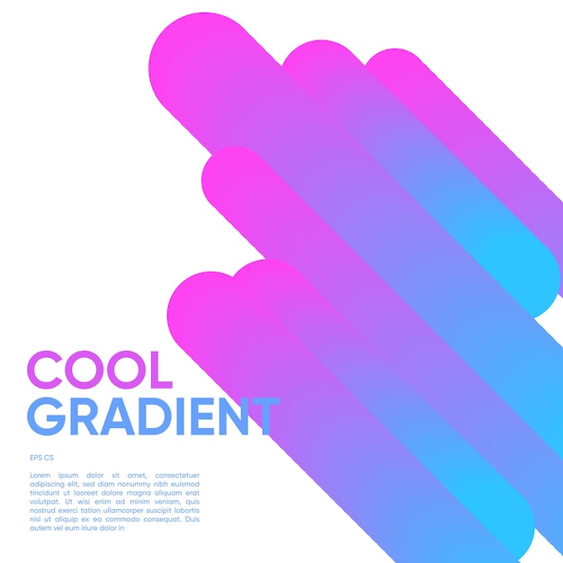 Modern abstract cool gradient vector shapes