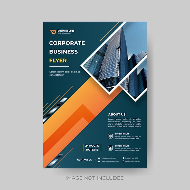 Modern abstract corporate business flyer design