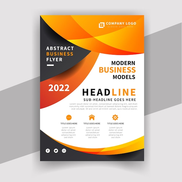 Vector modern abstract  corporate  business flyer template