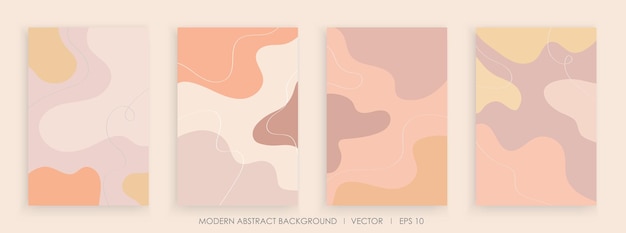 Modern abstract creative backgrounds with wavy shapes and line colorful colors design