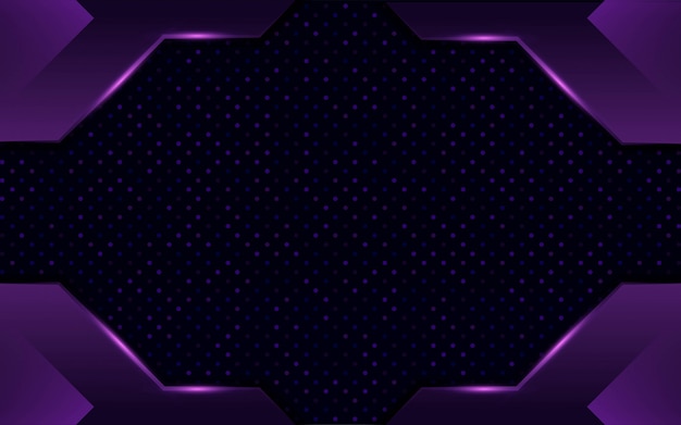 Design moderno astratto viola scuro twitch sfondo con punti e linee