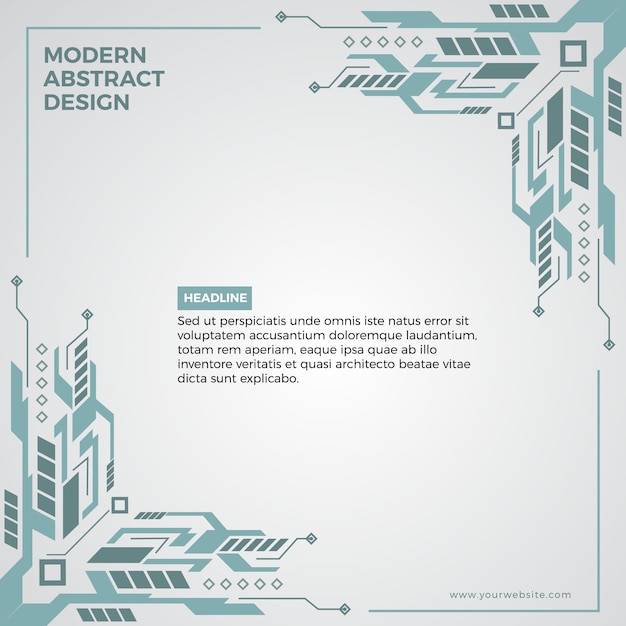 Vector modern abstract design frame style