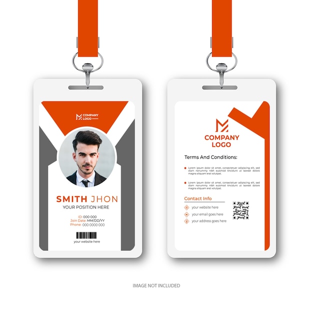 modern abstract design id card
