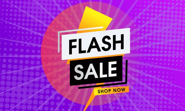 Vector modern abstract flash sale banner