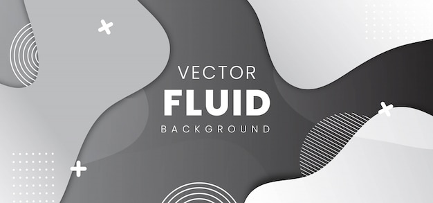 Vector modern abstract fluid banner