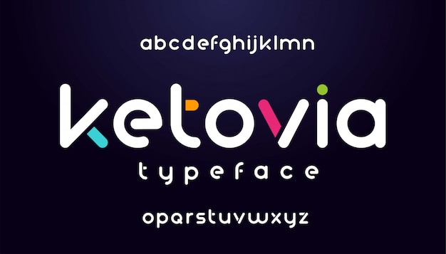 modern abstract font and alphabet