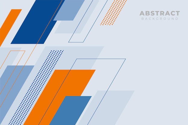 Vector modern abstract geometric background minimalist diagonal blue and orange