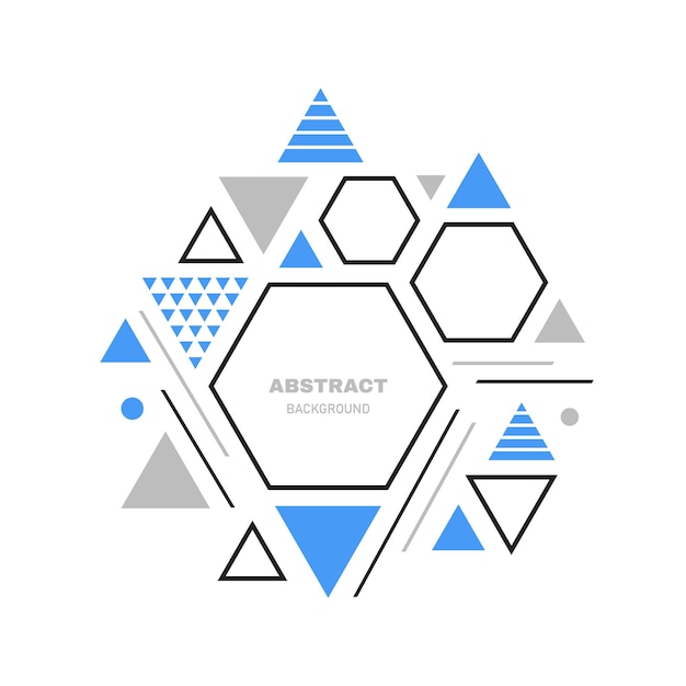 Вектор Современный абстрактный геометрический фон с треугольниками и шестиугольниками в минималистичном стиле векторная иллюстрация