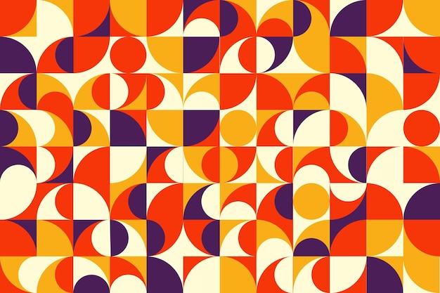 Modern abstract geometric pattern of Bauhaus grid