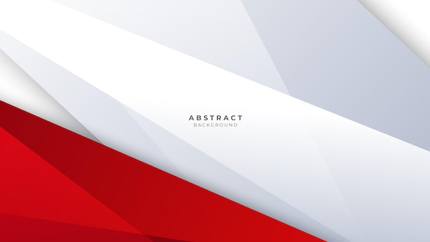 Modern abstract geometric red white background with shadow suit for business corporate banner backdrop presentation and much more Premium Vector