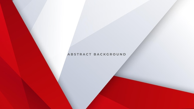 Vettore sfondo bianco rosso geometrico astratto moderno con tuta ombra per la presentazione dello sfondo di banner aziendali aziendali e molto altro vettore premium
