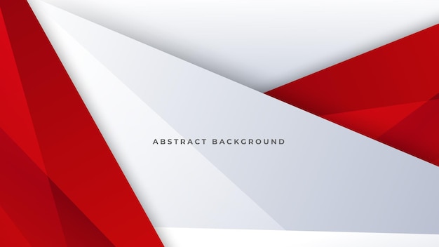 Vector modern abstract geometric red white background with shadow suit for business corporate banner backdrop presentation and much more premium vector