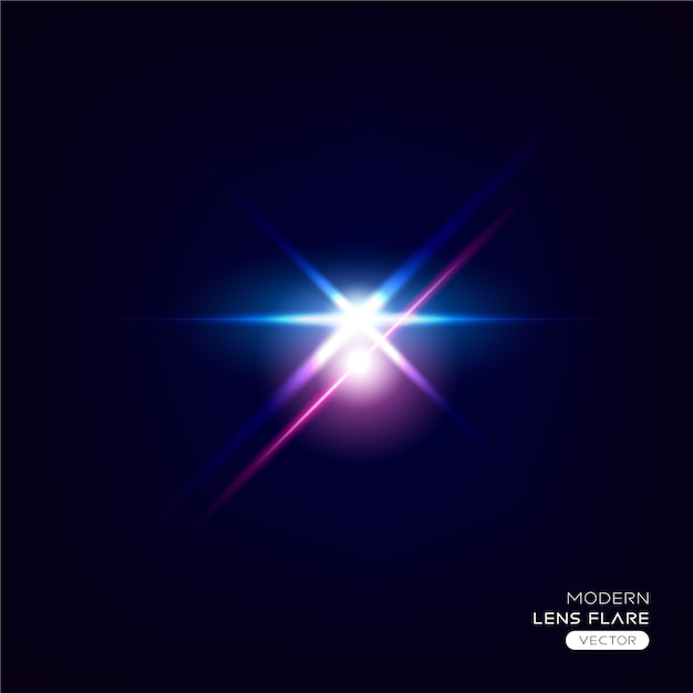 Vector modern abstract gloeiend lensgloedeffect