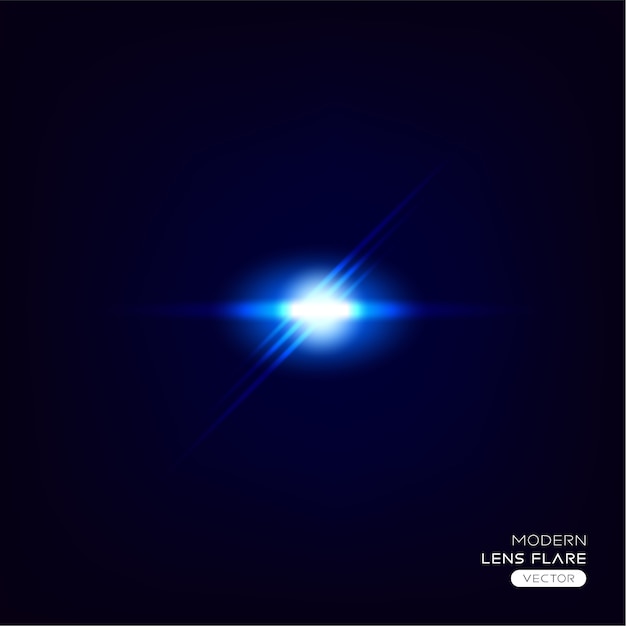 Modern abstract glowing lens flare effect