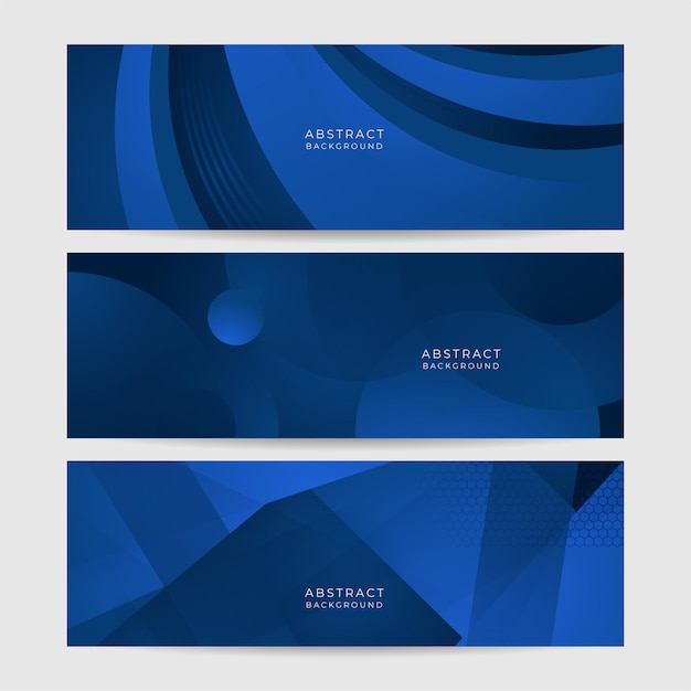 Vector modern abstract gradient dark navy blue banner minimal geometric dark blue light banner background abstract design vector abstract graphic design banner pattern background template