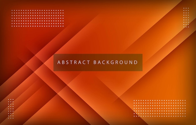 Modern abstract gradient orange background concept with papercut geometric shape background