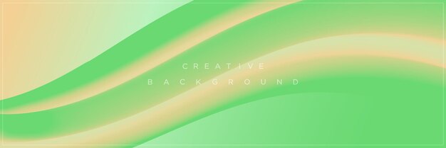 Modern abstract green fluid gradient banner background design