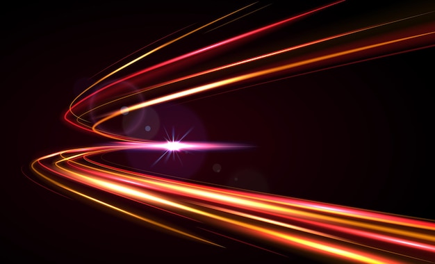 Modern abstract high speed light effect Technology futuristic dynamic motion Glow of bright lines