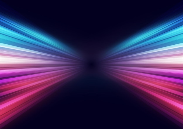 黒の背景ベクトル図に現代の抽象的な高速光モーション効果