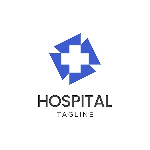 Modern abstract hospital logo mark