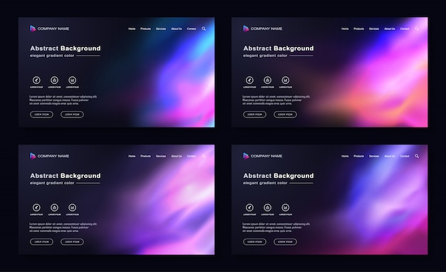 Modern Abstract Landing Page Space Background