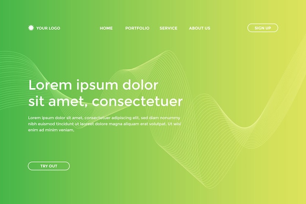 Modern abstract landing page template