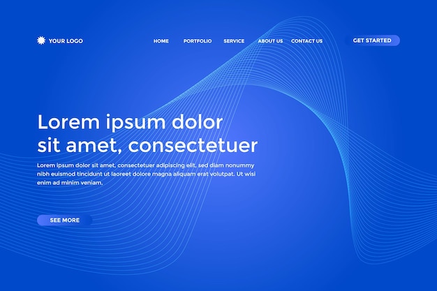 modern abstract landing page template