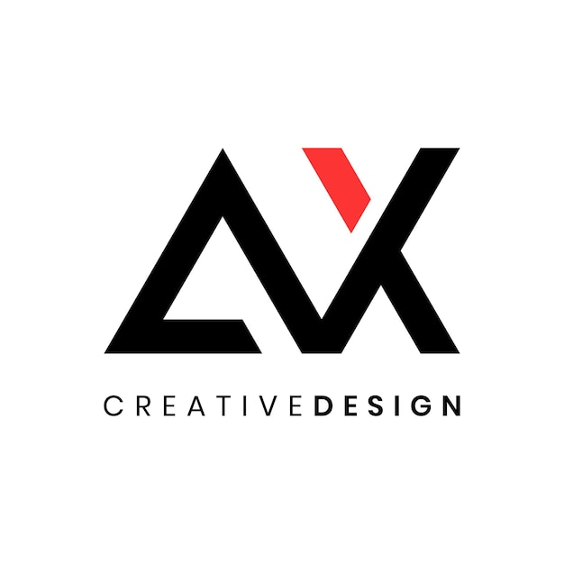 Vector modern abstract letter ax logo design vector