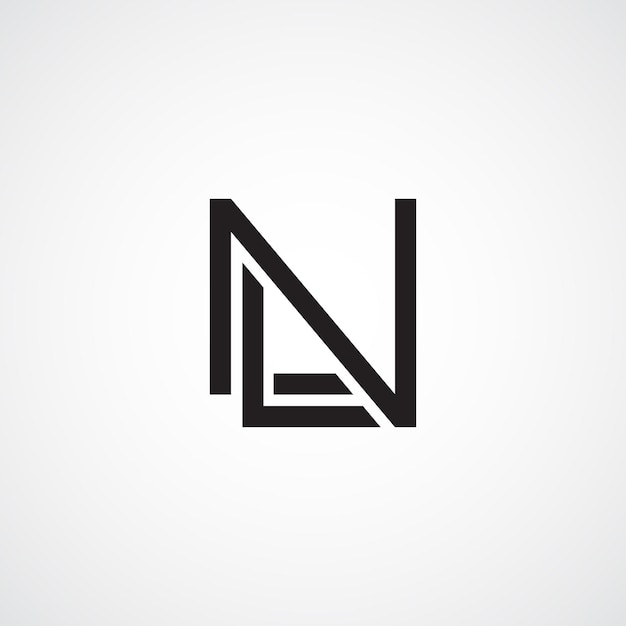 Modern abstract letter LN NL logo initial based Monogram icon vector