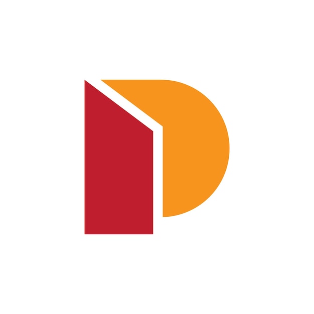 Disegno astratto moderno del logo della lettera p