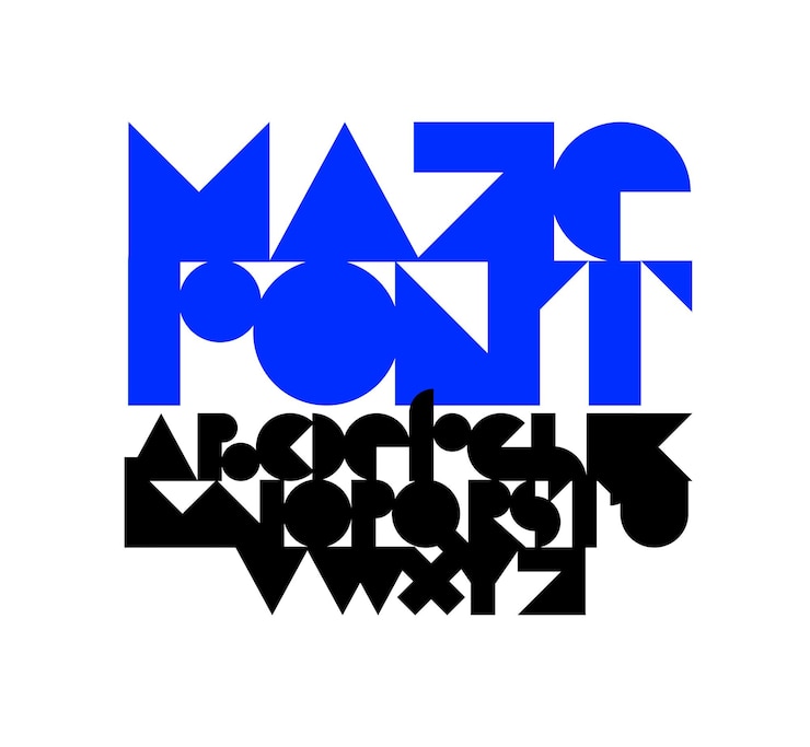 Vector modern abstract lettertype gemaakt van geometrische vormen geef lettertype weer voor koppen in reclameposters