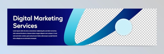 Modern abstract linkedin banner template