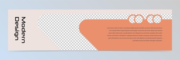 Vector modern abstract linkedin banner template