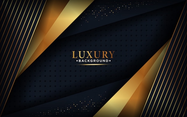 Modern abstract luxury black background overlap.