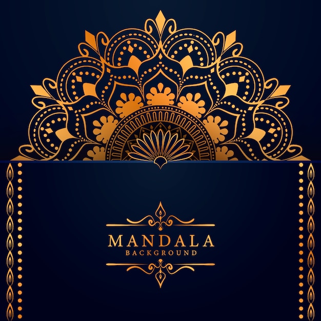 Modern Abstract  mandala background with golden arabesque arabic islamic east style