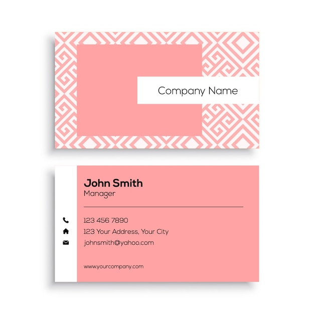 Modern abstract minimalist business card