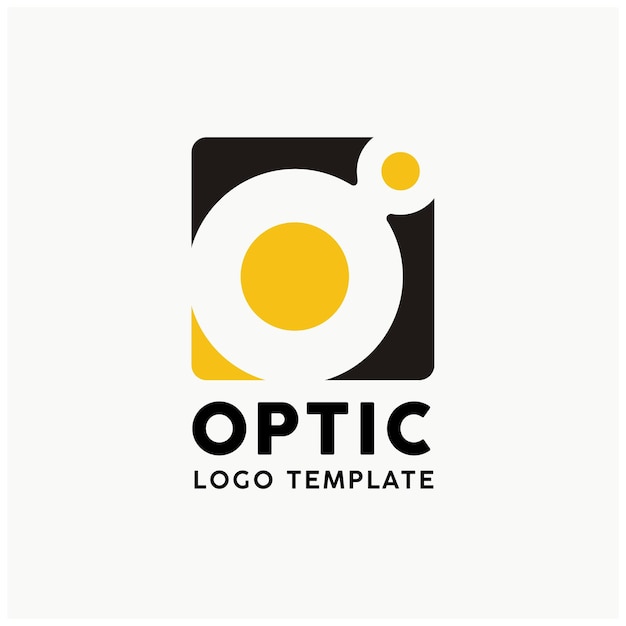 Ispirazione per il design del logo della lente o ottica moderna astratta ottica