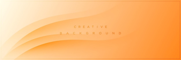 Modern abstract orange gradient banner background design