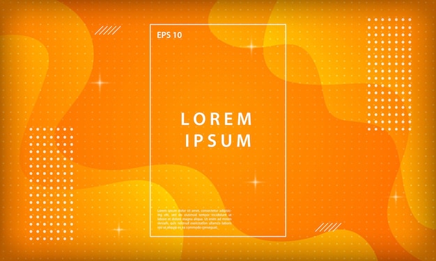 Modern abstract orange liquid gradient color background with dynamic geometric element design