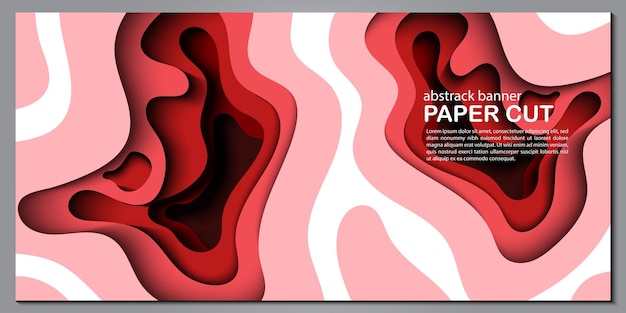 Vector modern abstract paper cut out background for website banner wallpaper brochure poster