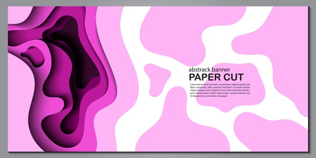 Vector modern abstract paper cut out background for website banner wallpaper brochure poster