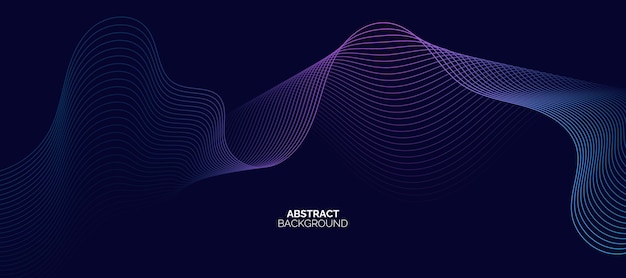 modern abstract pink blue gradient flowing wave lines banner background