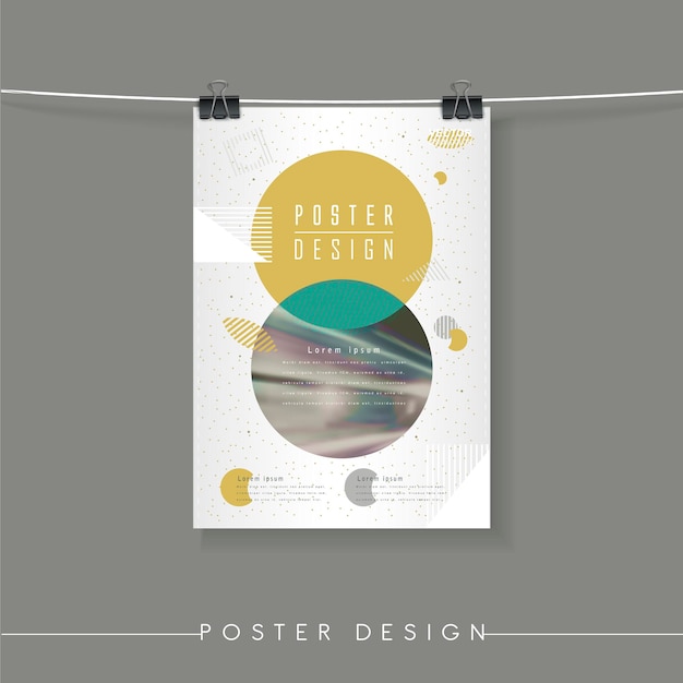 Vector modern abstract poster template design