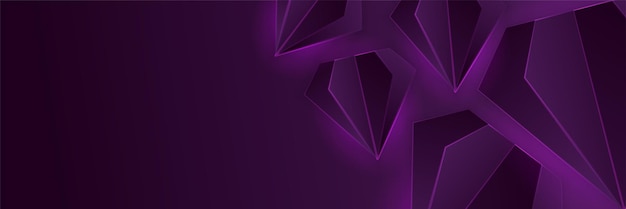 Modern abstract purple banner background